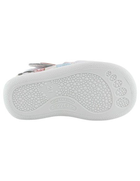 Sandalia respetuosa ZapyFlex 2 Tiras Corazones Multicolor