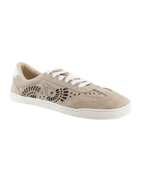 Zapatillas barefoot Terreta Serraje Picado Taupe