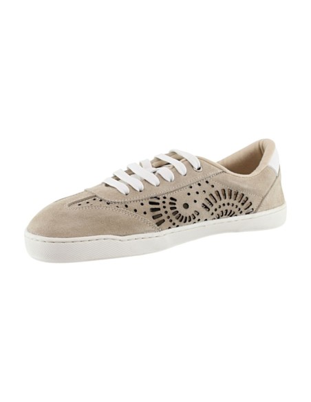 Zapatillas barefoot Terreta Serraje Picado Taupe