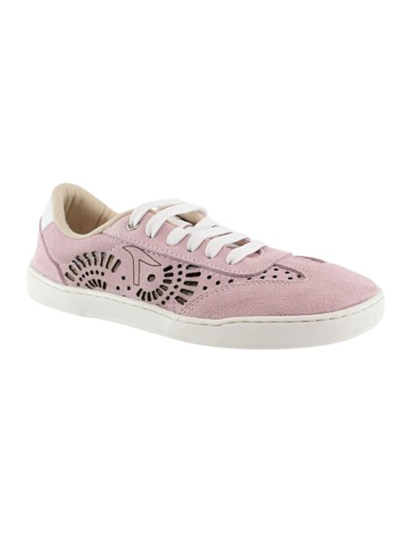 Zapatillas barefoot Terreta Serraje Picado Rosa