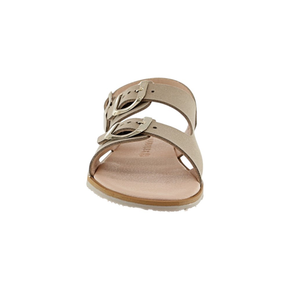Sandalias barefoot 3 hebillas 1560PL Beige