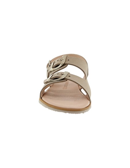 Sandalias barefoot 3 hebillas 1560PL Beige