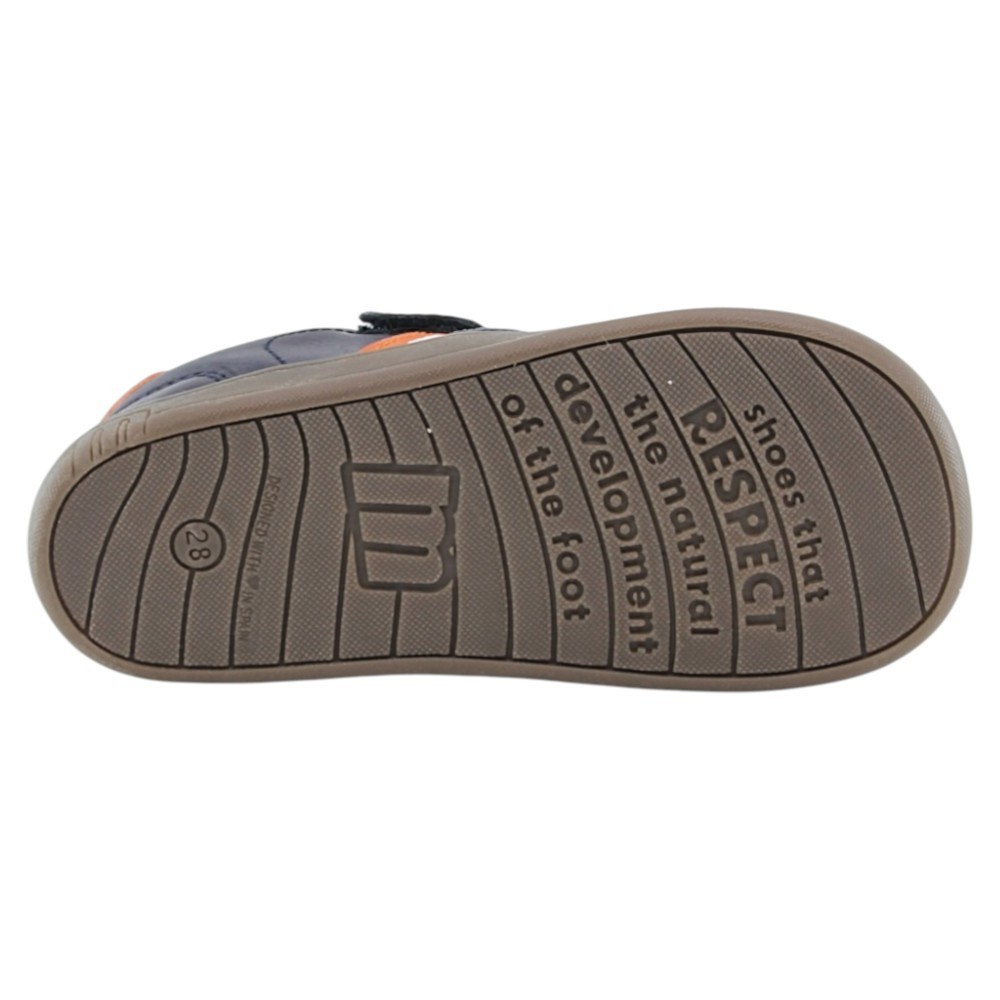 Zapatillas barefoot Mustang Free Marino-Naranja