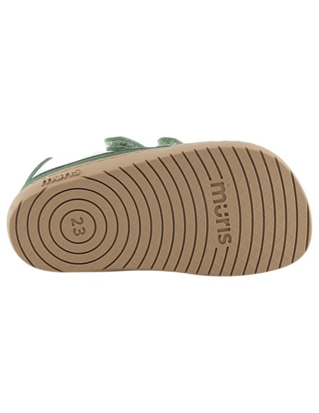 Zapatos veganos barefoot Muris Petra Mini Forest Green