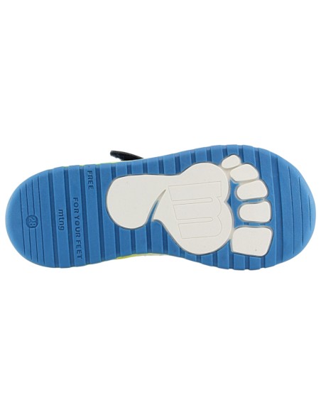 Zapatillas barefoot Mustang Free Azul-Amarillo