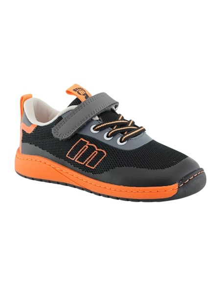 Zapatillas barefoot Mustang Free Negro-Naranja