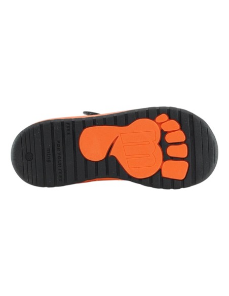 Zapatillas barefoot Mustang Free Negro-Naranja