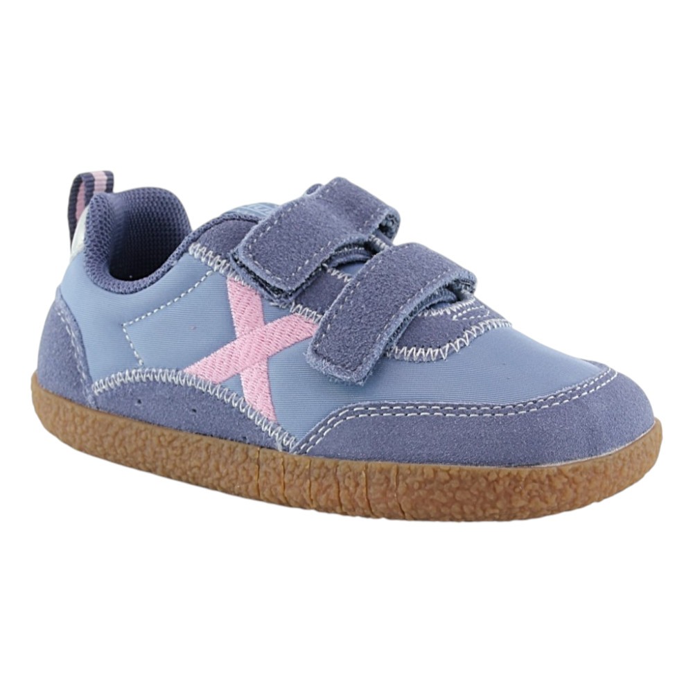 Zapatillas BAREFOOT Munich Baby Koda Azul-Rosa