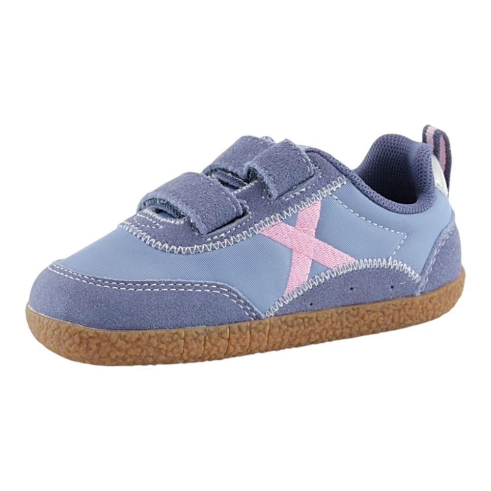 Zapatillas BAREFOOT Munich Baby Koda Azul-Rosa