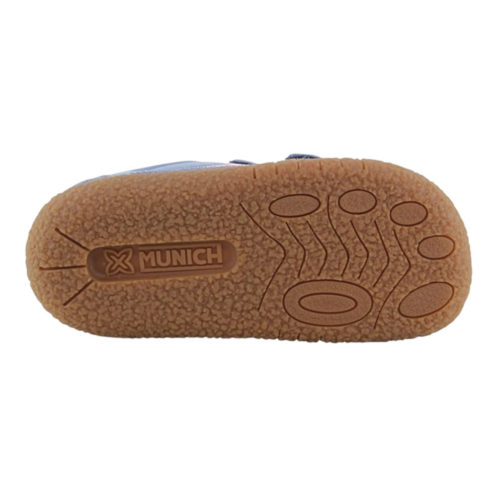 Zapatillas BAREFOOT Munich Baby Koda Azul-Rosa