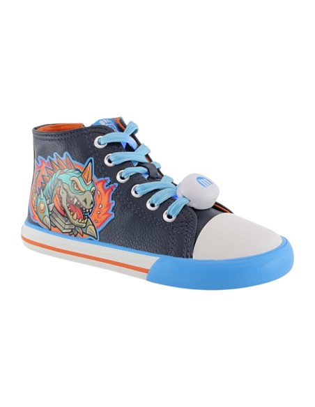 Zapatillas con luces barefoot Mustang Free Dino Marino