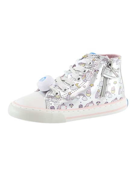 Zapatillas con luces barefoot Mustang Free Unicornio Plata Zapatillas con luces barefoot Mustang Free Unicornio Plata