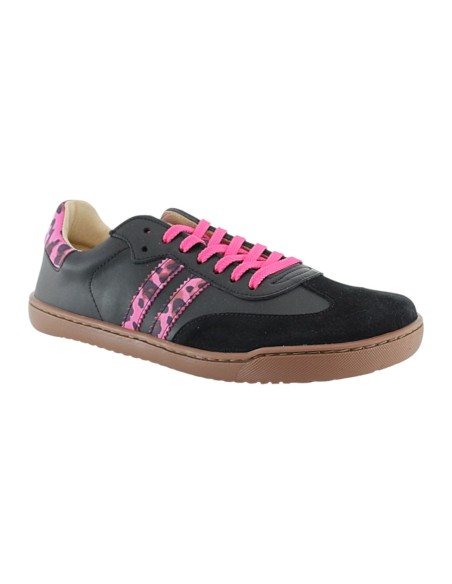 Zapatillas barefoot Flexi Nens 9026-X Negro-Fuscia