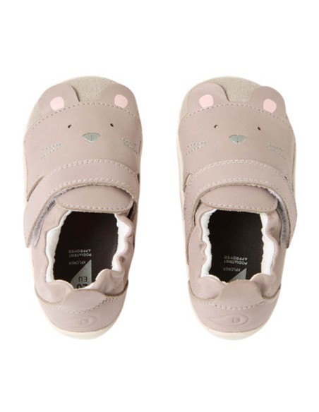 Zapatos respetuosos primeros pasos Bobux Squeaky Taupe