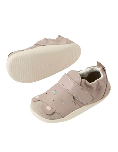 Zapatos respetuosos primeros pasos Bobux Squeaky Taupe