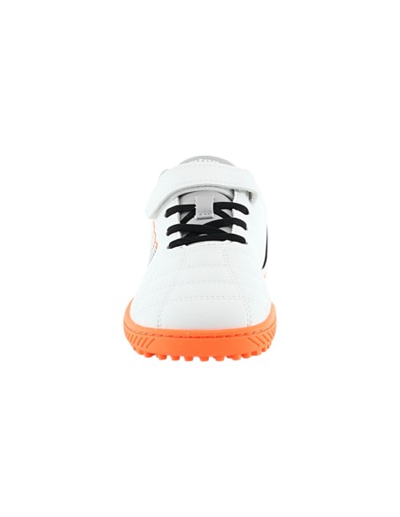 Zapatillas futbol 7 barefoot Mustang free 49323 Blanco-Naranja