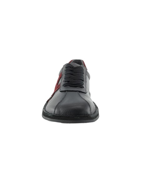 Zapatos barefoot Boston piel Negro-Granate