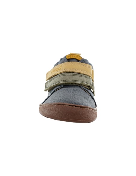 Botines barefoot Flexi Nens Azul-Verde-Mostaza