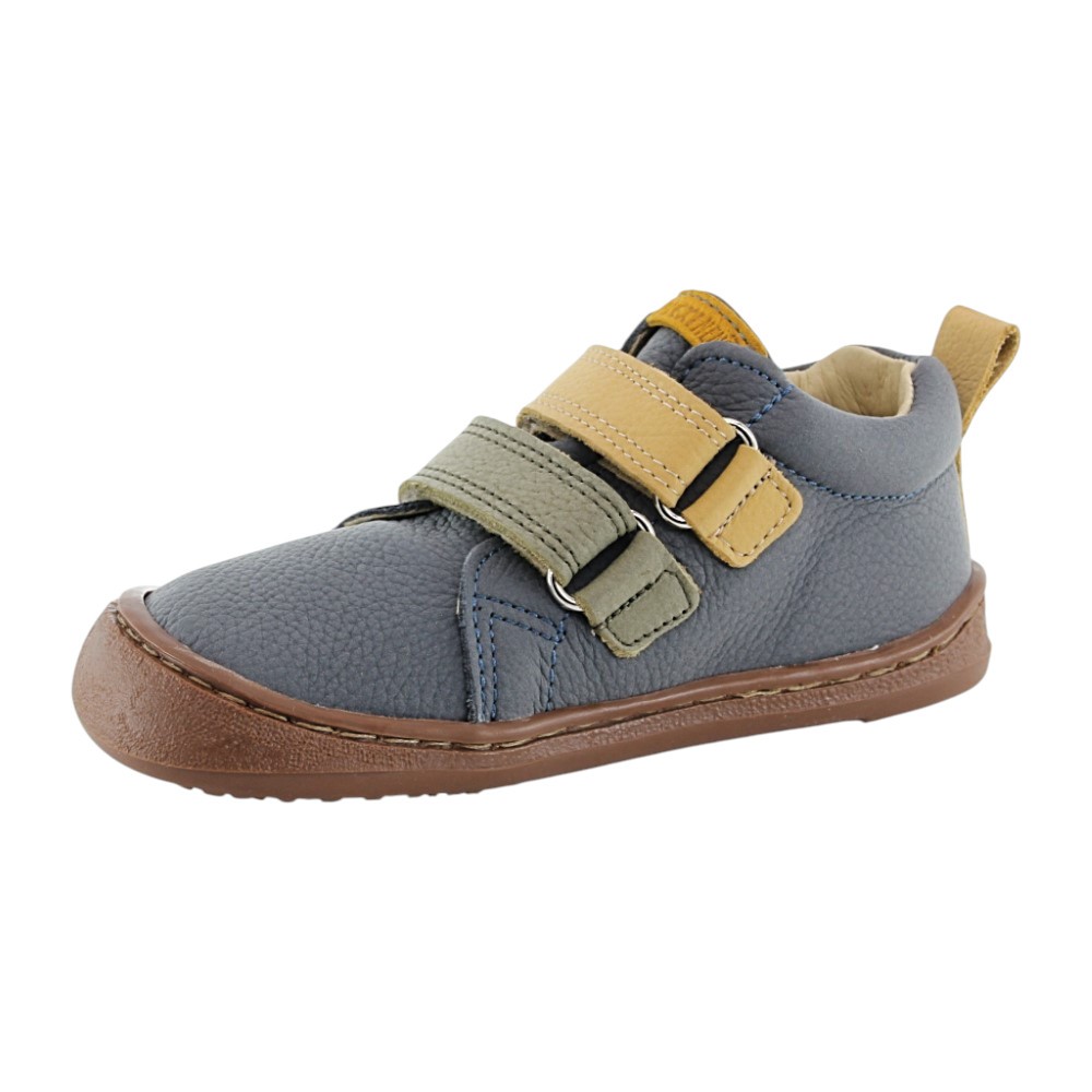 Botines barefoot Flexi Nens Azul-Verde-Mostaza