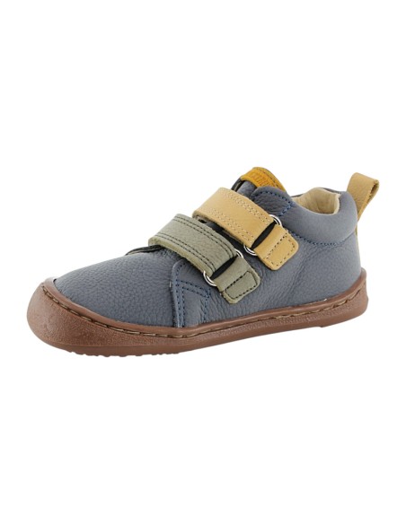 Botines barefoot Flexi Nens Azul-Verde-Mostaza