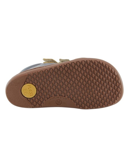 Botines barefoot Flexi Nens Azul-Verde-Mostaza