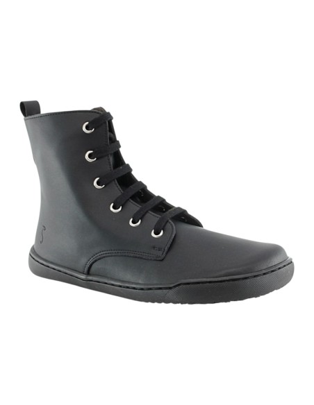 Botas militares barefoot Flexi Nens 9085-X Negro Piel