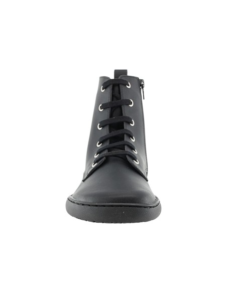 Botas militares barefoot Flexi Nens 9085-X Negro Piel