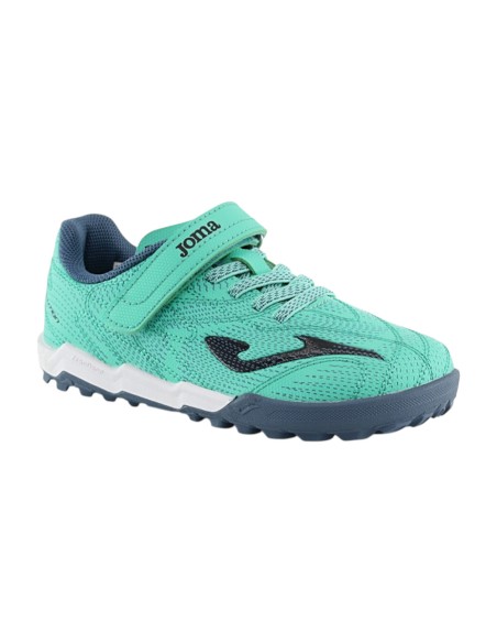 Zapatillas barefoot futbol hierba multitaco Joma Evolution Turquesa
