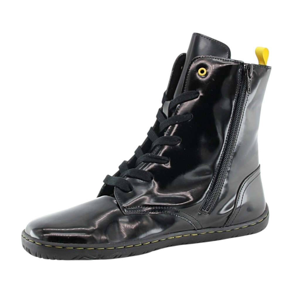 Botines Coqueflex barefoot Charol Negro suela Adam