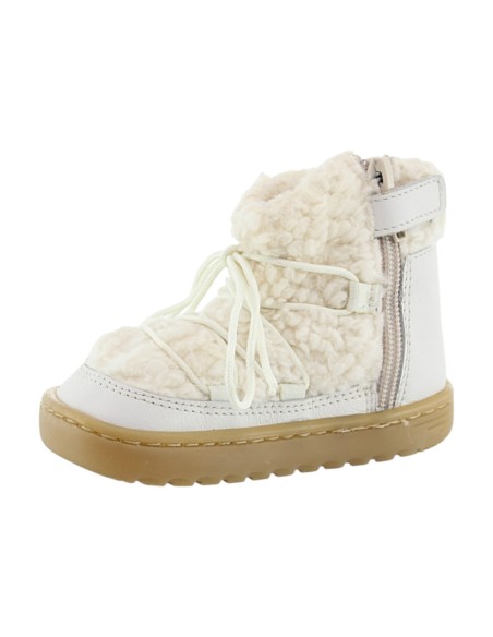 Botines barefoot Blanditos Nieve Porcelana