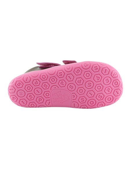 Botines barefoot Poppis Yoyo Metal Pink