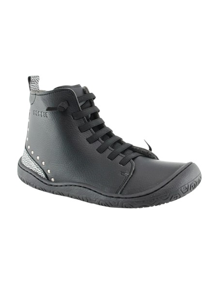 Botines barefoot Yoyo Rocker Negro forro  borreguito