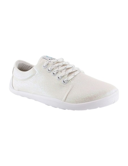 Zapatillas de lona barefoot 4.Bare 4.Urban Blanco Metalizado
