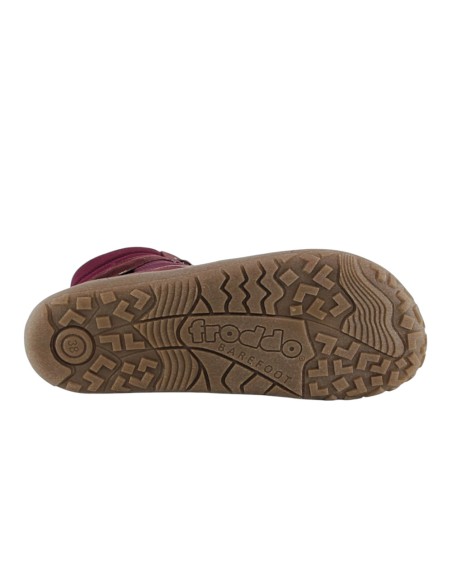 Botines barefoot impermeables Froddo Tex laces Granate