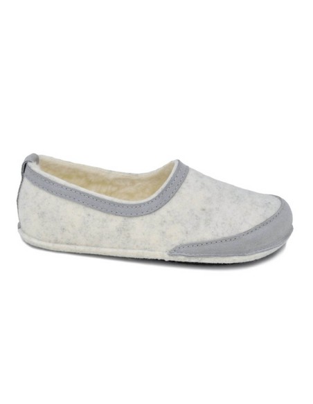 Zapatillas de casa barefoot OmaKing fieltro Blanco