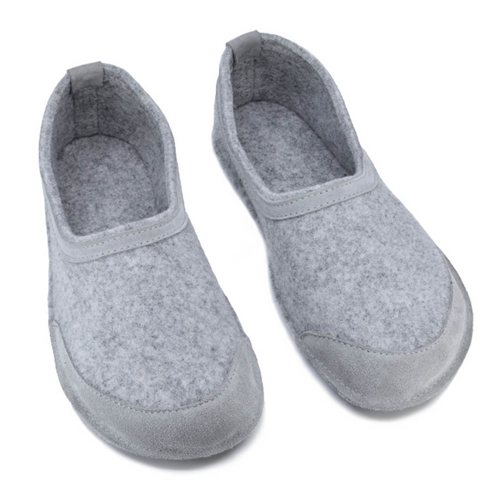 Zapatillas de casa barefoot OmaKing fieltro Gris Claro