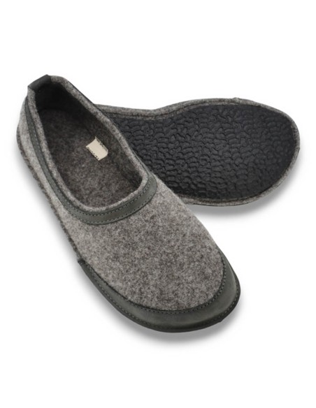 Zapatillas de casa barefoot OmaKing fieltro Gris