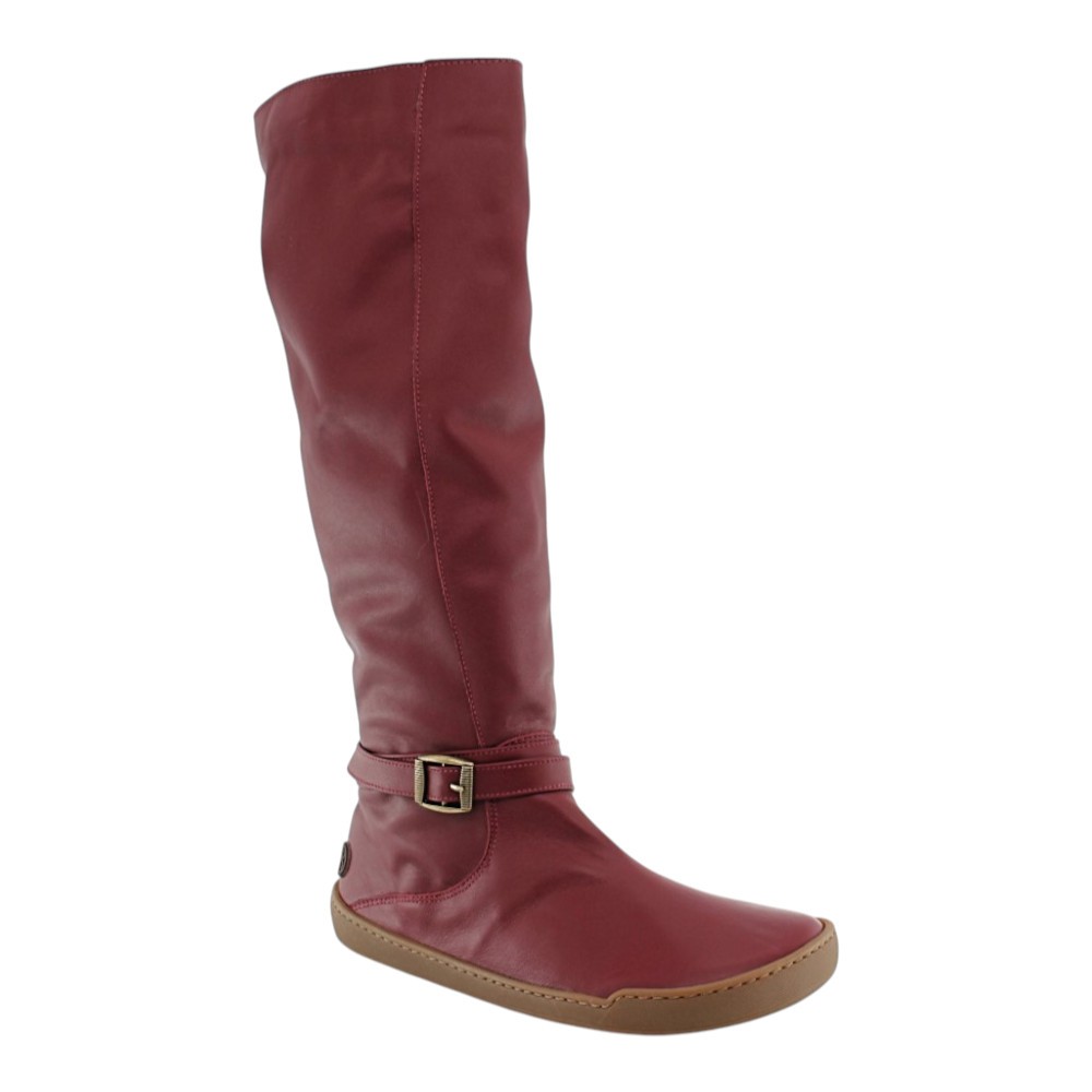Botas altas barefoot Blandy's Soho Cereza interior borreguito