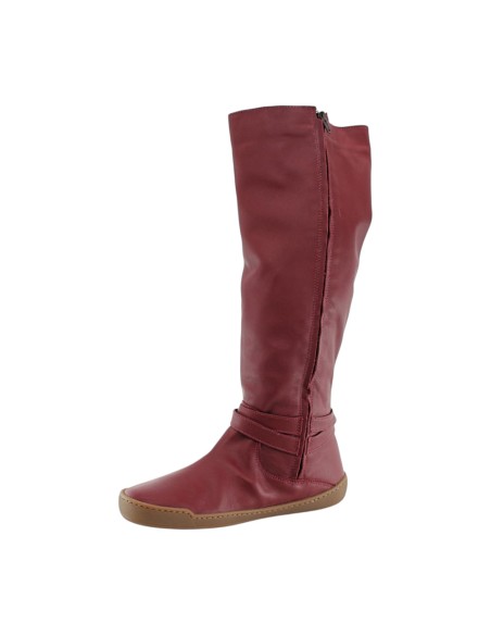 Botas altas barefoot Blandy's Soho Cereza interior borreguito
