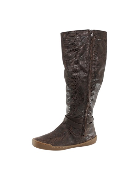 Botas altas barefoot Blandy's Soho Serpiente Marrón