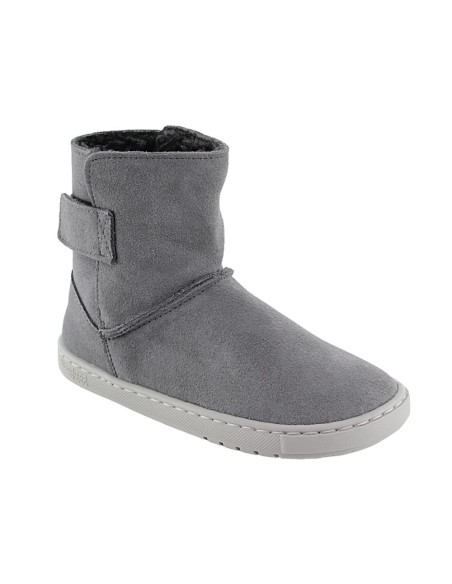 Botines barefoot Blanditos Hielo Gris borreguito
