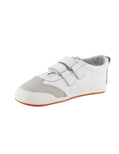 Zapatillas barefoot Blanditos Milan Blanco-Jeans