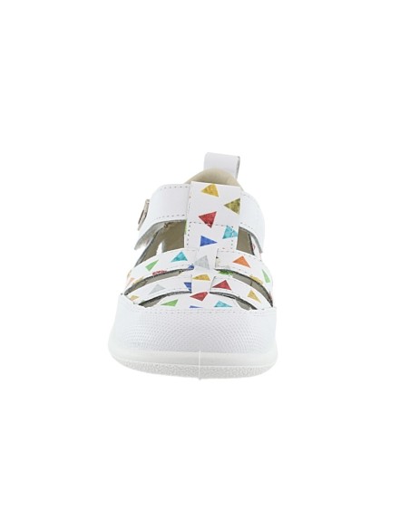 Sandalias ZapyFlex 2 tiras blanco confetti