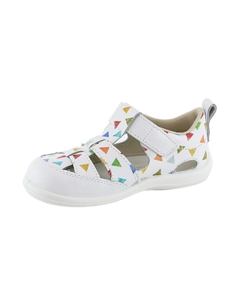 Sandalias ZapyFlex 2 tiras blanco confetti
