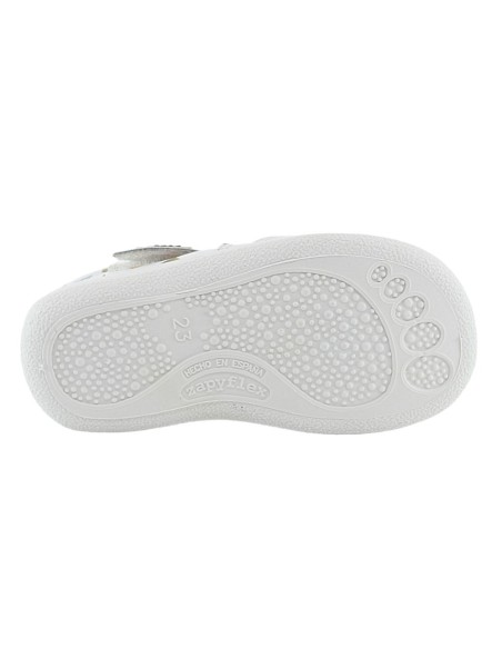 Sandalias ZapyFlex 2 tiras blanco confetti