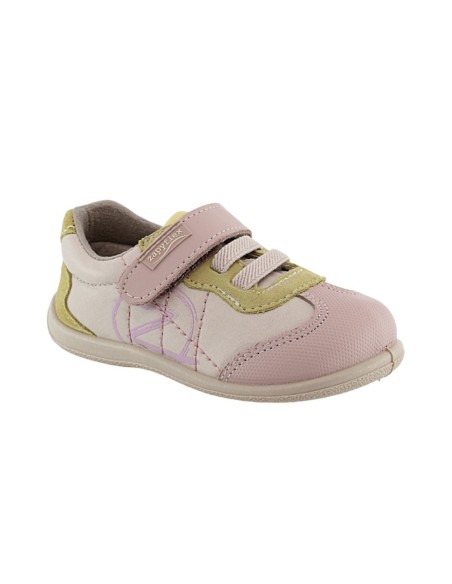 Zapatos respetuosos Zapyflex Jooguin velcro y elástico Rosa