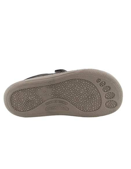 Calzado respetuoso ZapyFlex Velcro y elástico Gris-Fucsia