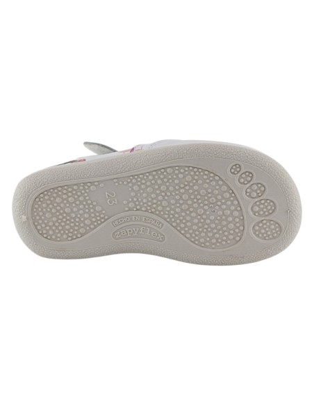 Sandalias respetuosas ZapyFlex 2 Tiras Blanco-Cerezas
