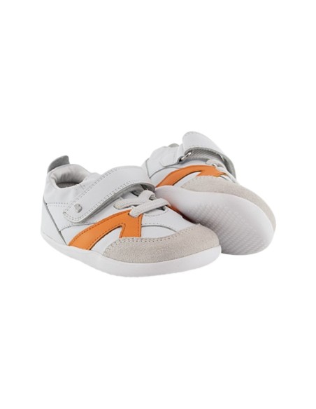 Zapatillas respetuosas Bobux Chase Blanco-Naranja