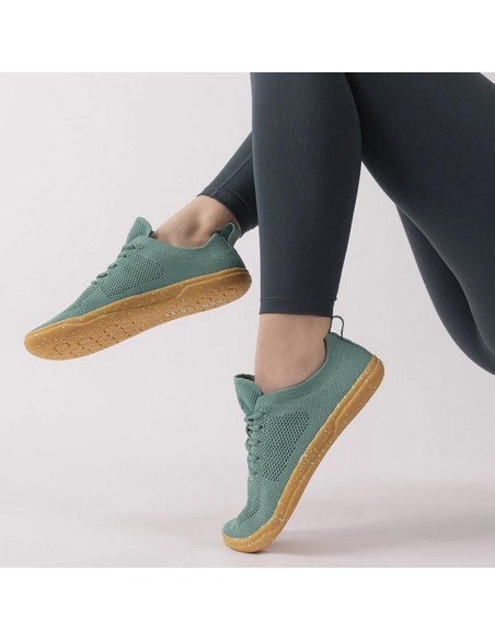 Zapatillas barefoot Groundies Active Knit Verde